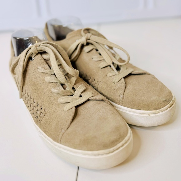 TOMS Lenox Suede Sneakers Desert Taupe SZ 10 EUC - Picture 7 of 16